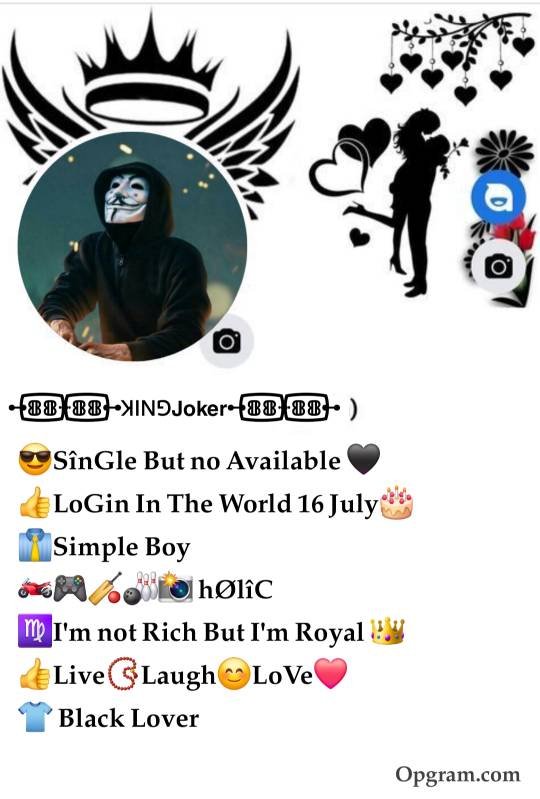 Facebook Bio For Boys with Emoji