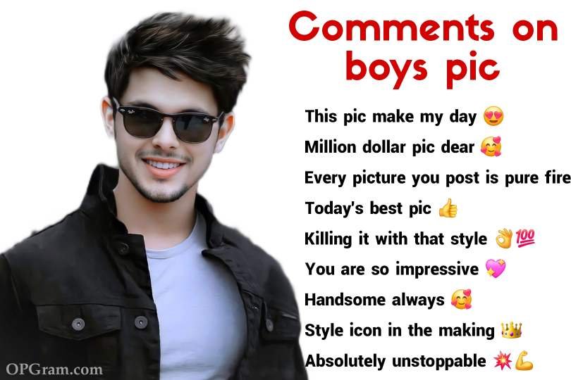 Best comments for boys pic