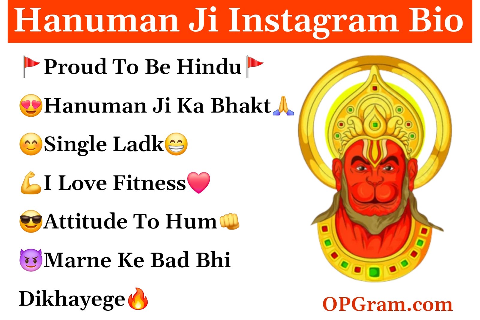 Hanuman ji bio for Instagram