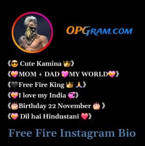 Free Fire Bio For Instagram