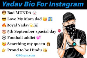 Yadav Bio For Instagram